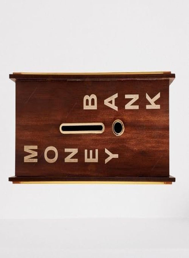 FLOMERO Money Saving Box for Adult 100000 | Wooden Piggy Bank for Kids & Adults, Coin Box with Carved Design, Savings Box, Mini Bank, Donation Box, Smart Money Box, Money Saver, Piggy Bank with Numbers - Image 2